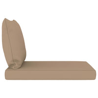 Thumbnail for Palettensofa-Auflagen 2 Stk. Taupe Stoff