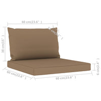 Thumbnail for Palettensofa-Auflagen 2 Stk. Taupe Stoff