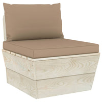 Thumbnail for Palettensofa-Auflagen 2 Stk. Taupe Stoff