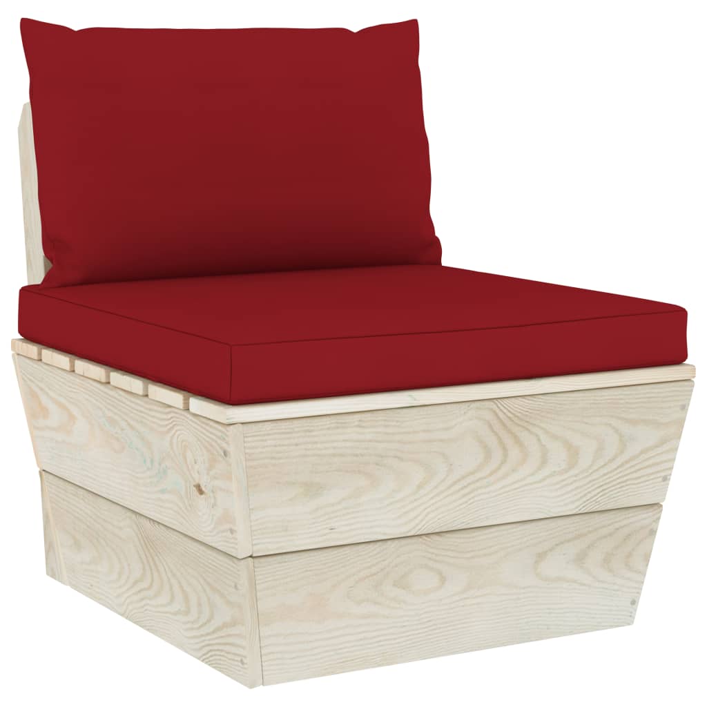 Palettensofa-Auflagen 2 Stk. Weinrot Stoff
