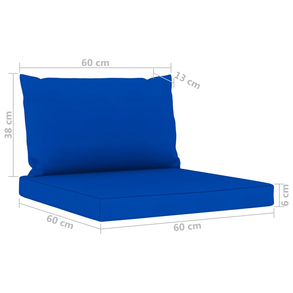 Palettensofa-Auflagen 2 Stk. Blau Stoff