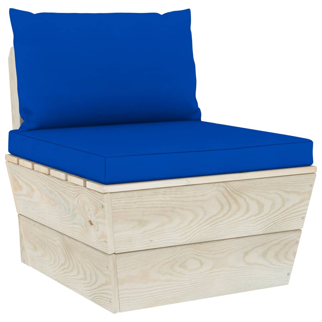 Palettensofa-Auflagen 2 Stk. Blau Stoff