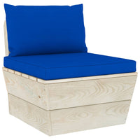 Thumbnail for Palettensofa-Auflagen 2 Stk. Blau Stoff