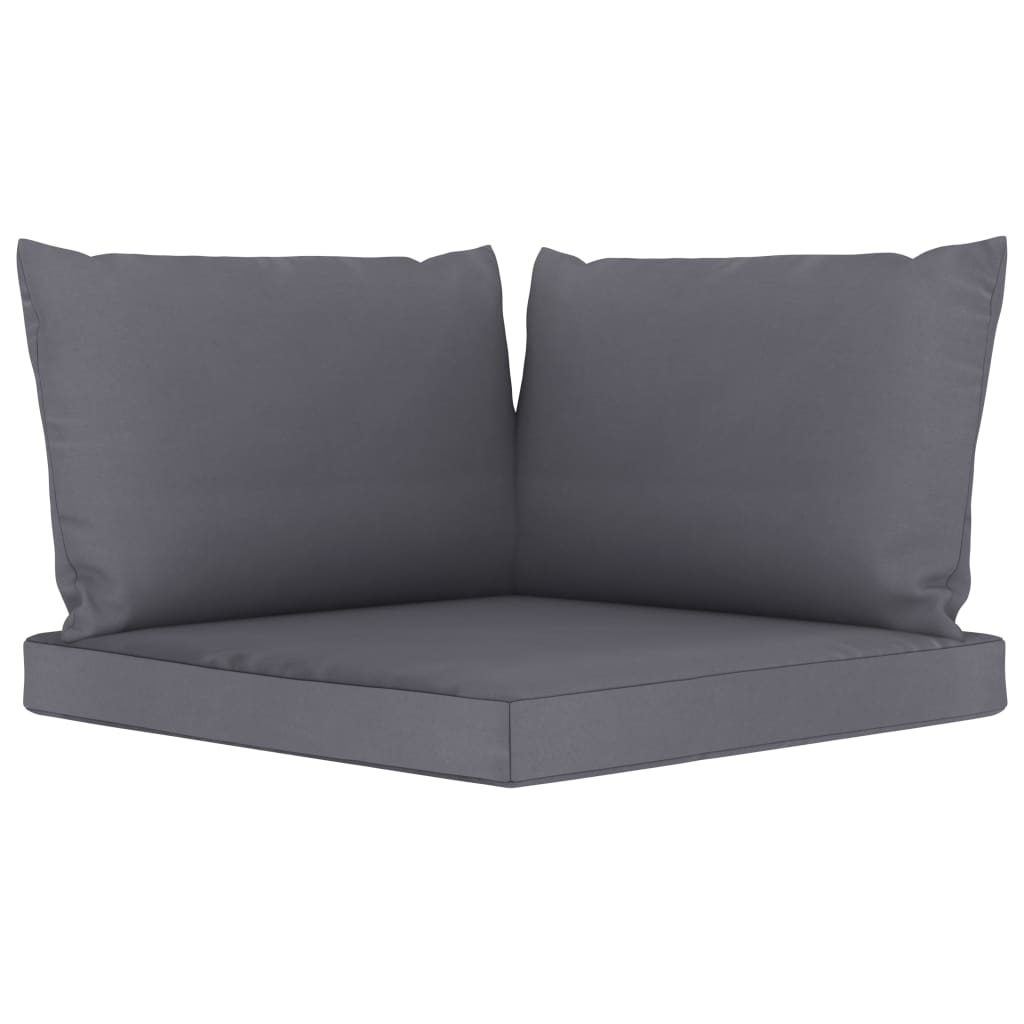 Palettensofa-Auflagen 3 Stk. Anthrazit Stoff