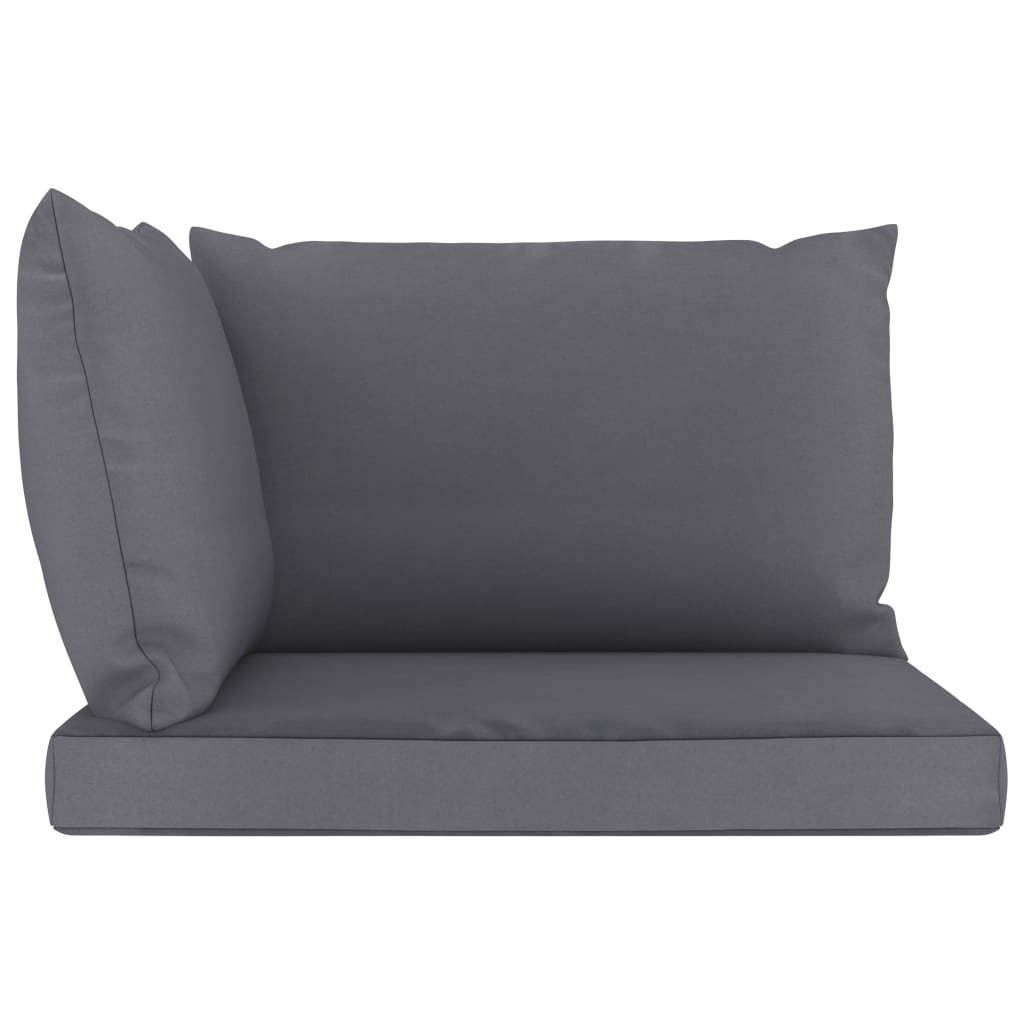 Palettensofa-Auflagen 3 Stk. Anthrazit Stoff