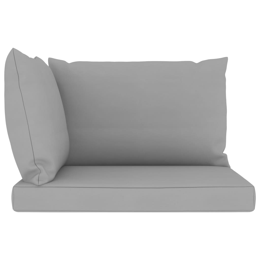 Palettensofa-Auflagen 3 Stk. Grau Stoff