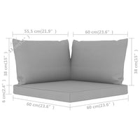 Thumbnail for Palettensofa-Auflagen 3 Stk. Grau Stoff