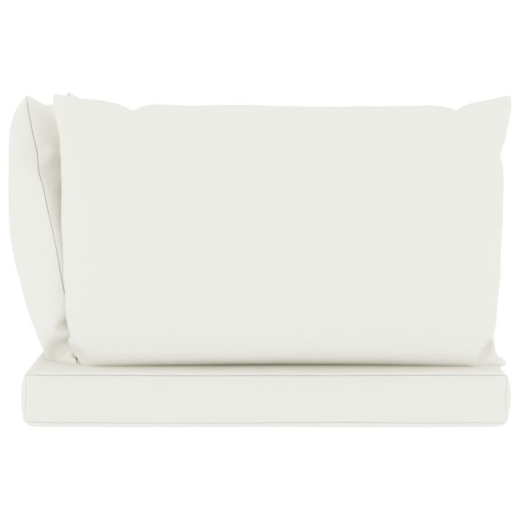 Palettensofa-Auflagen 3 Stk. Cremeweiß Stoff