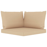 Thumbnail for Palettensofa-Auflagen 3 Stk. Beige Stoff