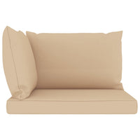 Thumbnail for Palettensofa-Auflagen 3 Stk. Beige Stoff
