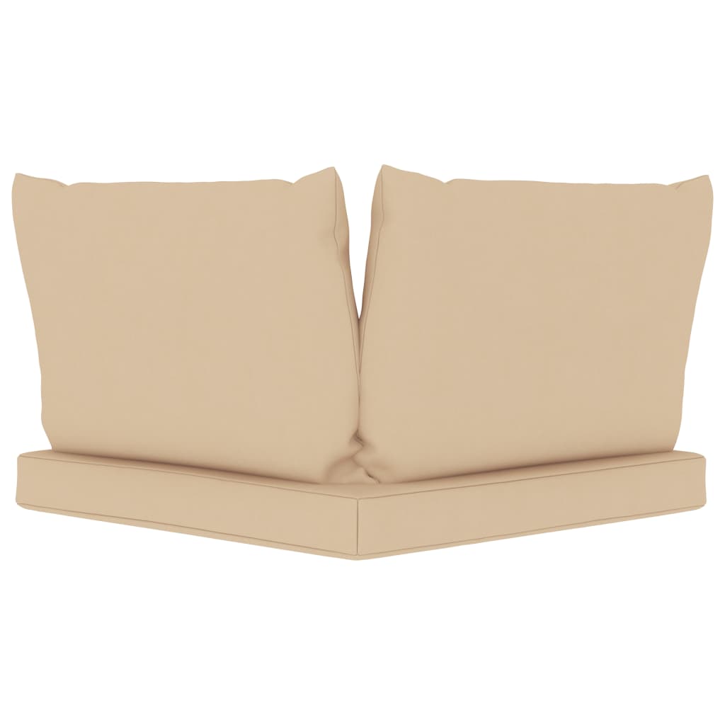 Palettensofa-Auflagen 3 Stk. Beige Stoff