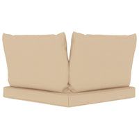 Thumbnail for Palettensofa-Auflagen 3 Stk. Beige Stoff