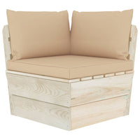 Thumbnail for Palettensofa-Auflagen 3 Stk. Beige Stoff