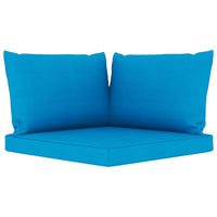 Thumbnail for Palettensofa-Auflagen 3 Stk. Hellblau Stoff