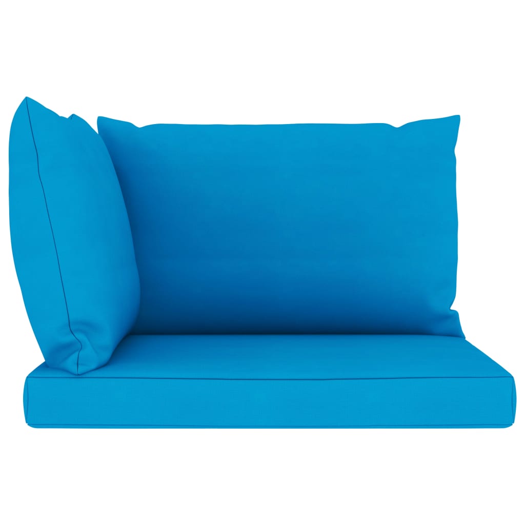 Palettensofa-Auflagen 3 Stk. Hellblau Stoff