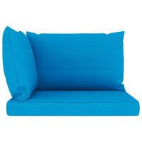 Thumbnail for Palettensofa-Auflagen 3 Stk. Hellblau Stoff