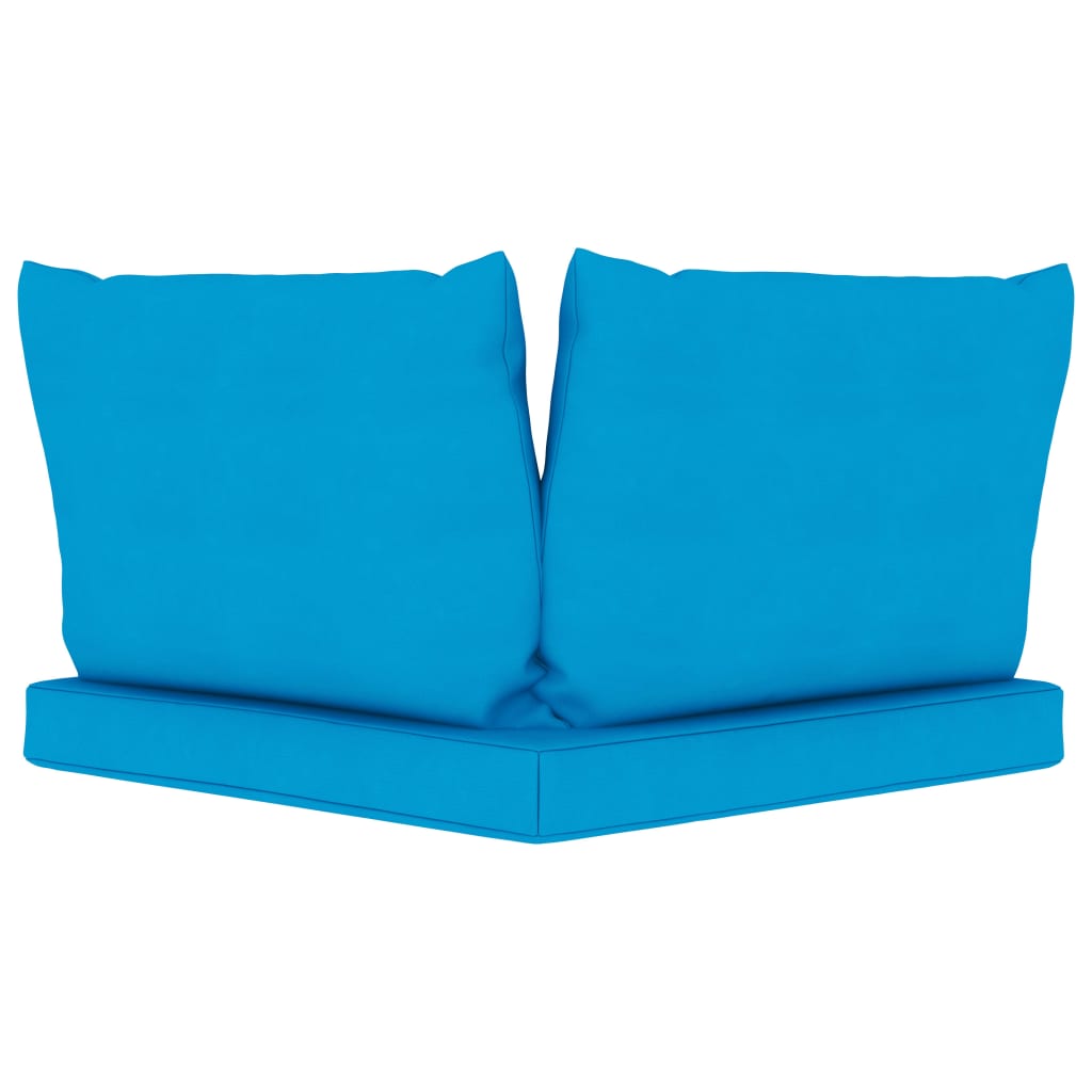 Palettensofa-Auflagen 3 Stk. Hellblau Stoff