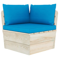 Thumbnail for Palettensofa-Auflagen 3 Stk. Hellblau Stoff