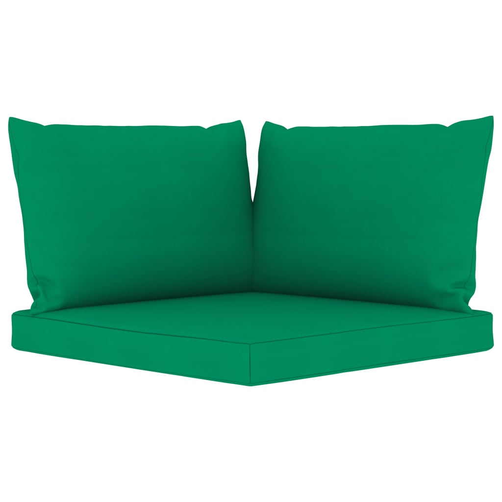 Palettensofa-Auflagen 3 Stk. Grün Stoff