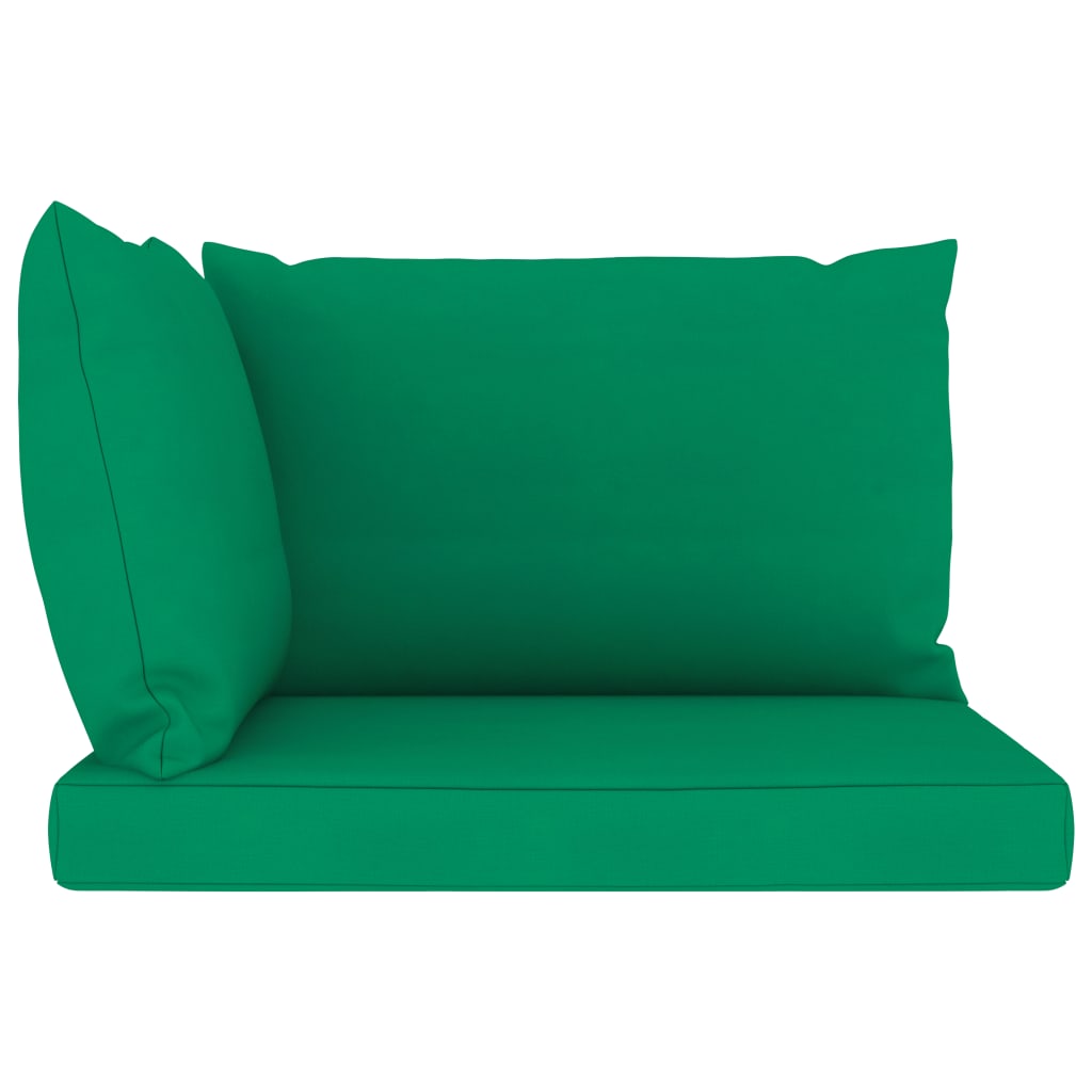 Palettensofa-Auflagen 3 Stk. Grün Stoff