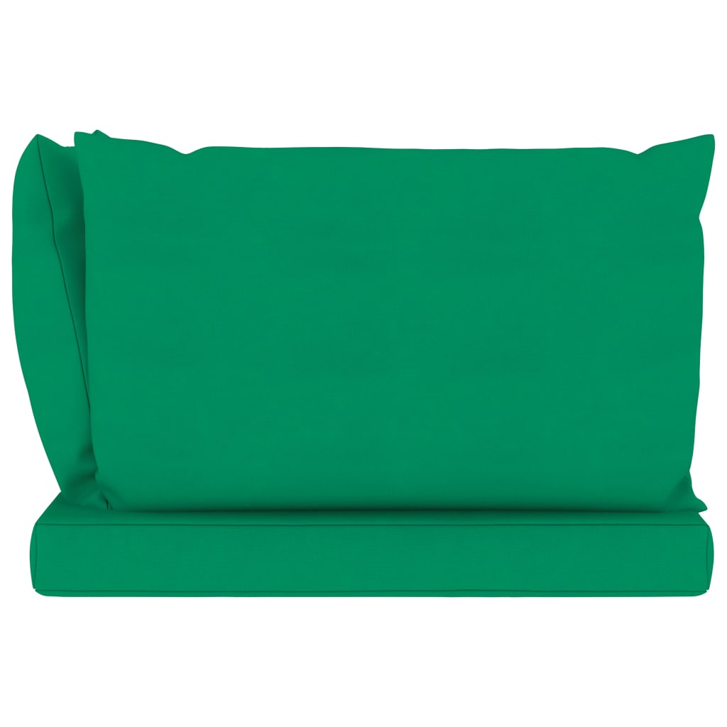 Palettensofa-Auflagen 3 Stk. Grün Stoff