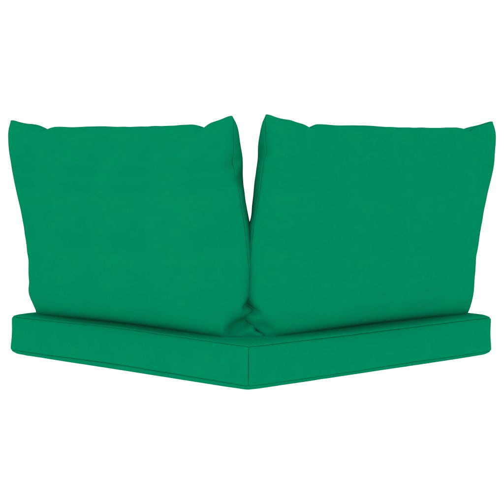 Palettensofa-Auflagen 3 Stk. Grün Stoff