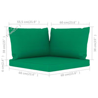 Thumbnail for Palettensofa-Auflagen 3 Stk. Grün Stoff