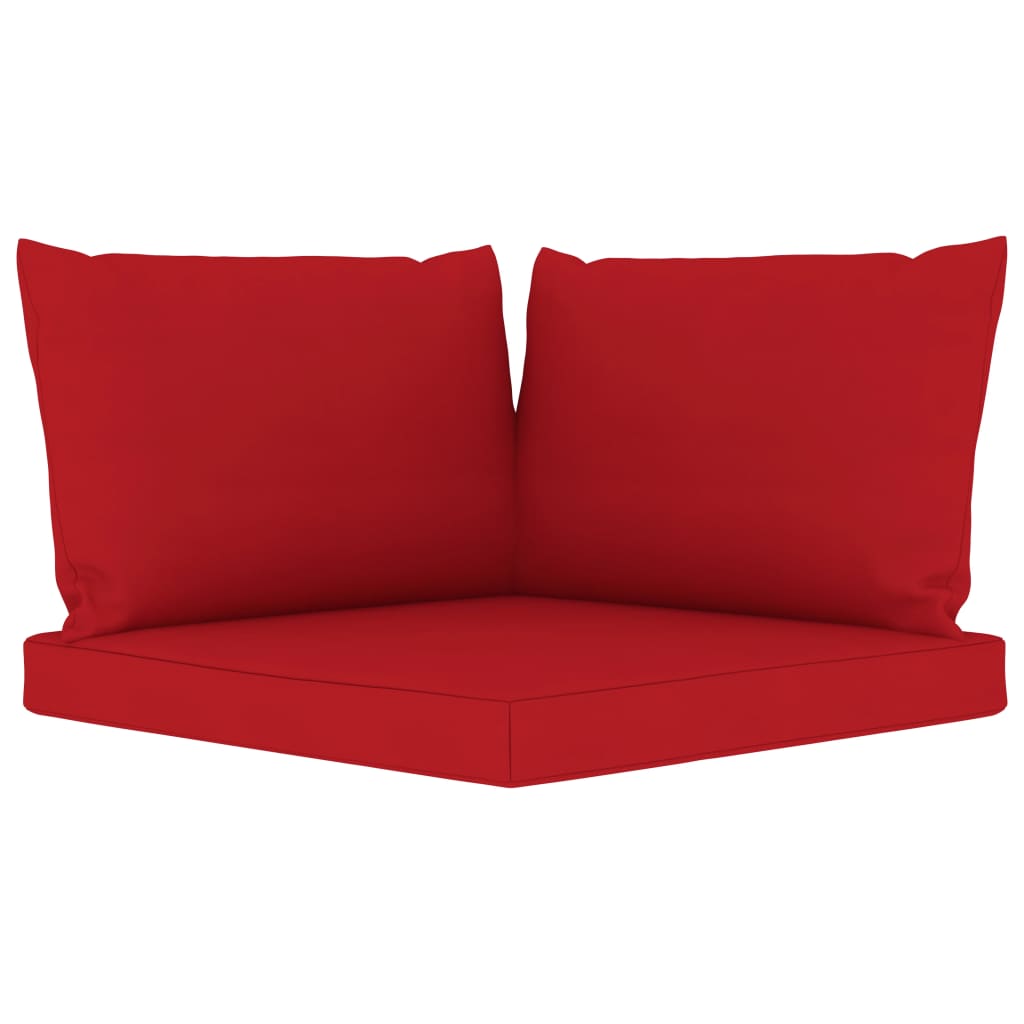 Palettensofa-Auflagen 3 Stk. Rot Stoff