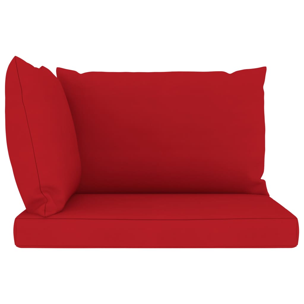 Palettensofa-Auflagen 3 Stk. Rot Stoff
