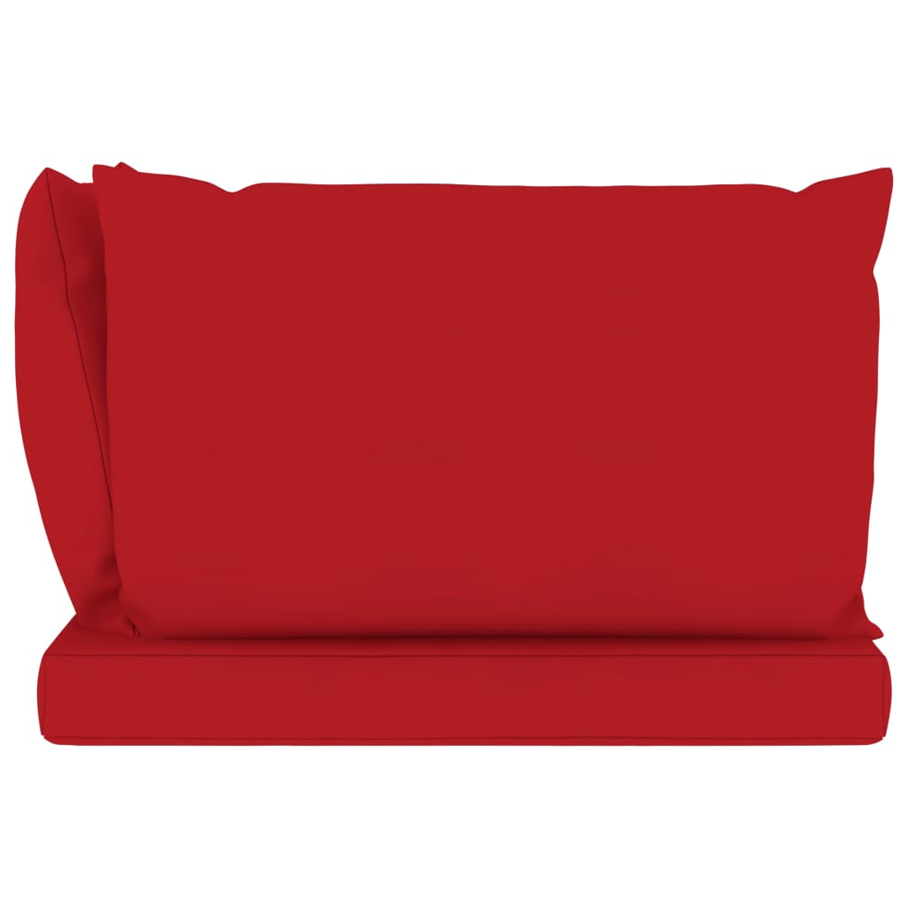 Palettensofa-Auflagen 3 Stk. Rot Stoff