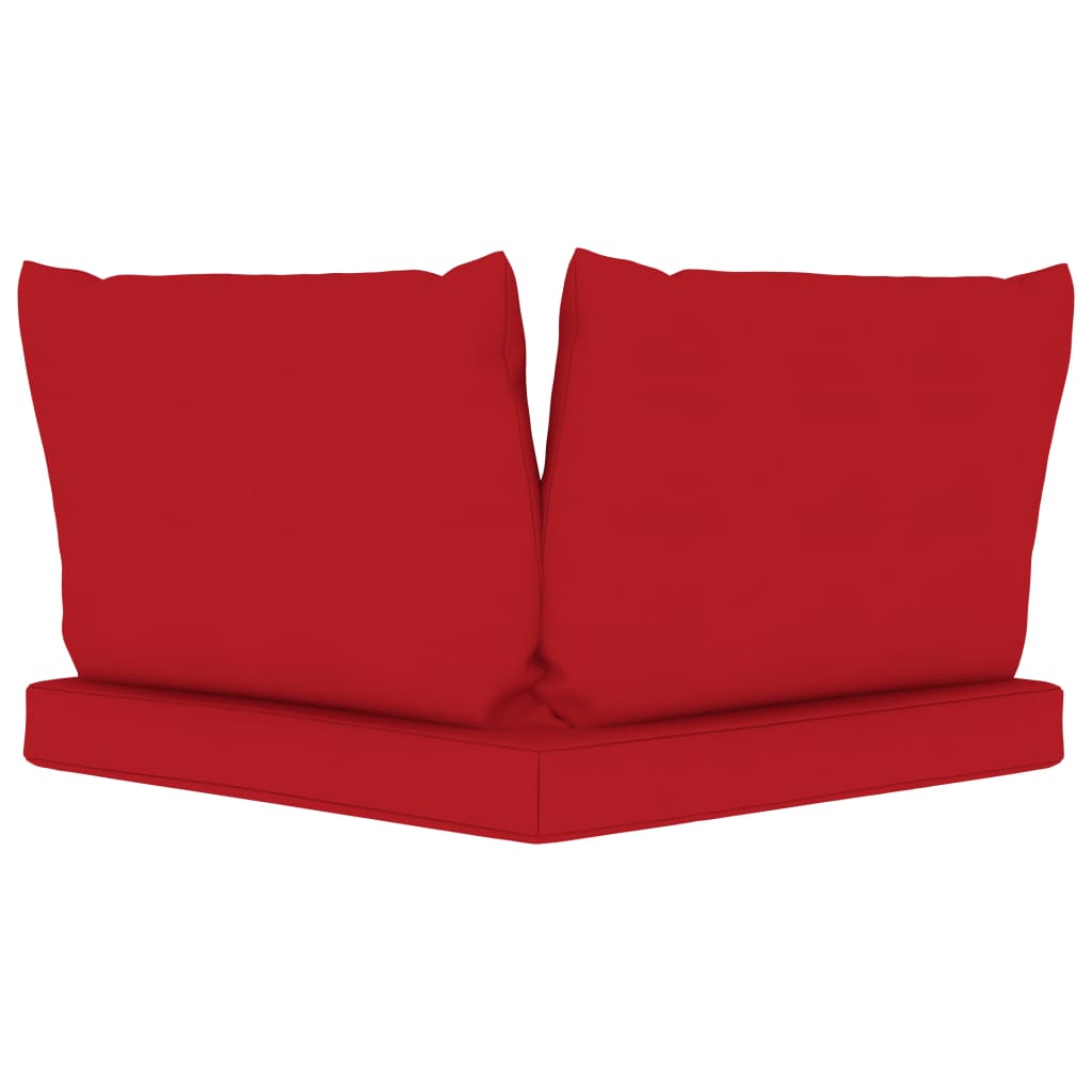 Palettensofa-Auflagen 3 Stk. Rot Stoff