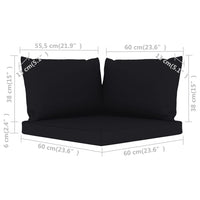 Thumbnail for Palettensofa-Auflagen 3 Stk. Schwarz Stoff