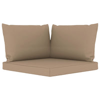 Thumbnail for Palettensofa-Auflagen 3 Stk. Taupe Stoff