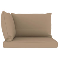Thumbnail for Palettensofa-Auflagen 3 Stk. Taupe Stoff
