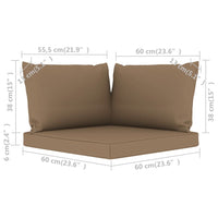 Thumbnail for Palettensofa-Auflagen 3 Stk. Taupe Stoff