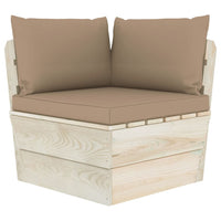 Thumbnail for Palettensofa-Auflagen 3 Stk. Taupe Stoff