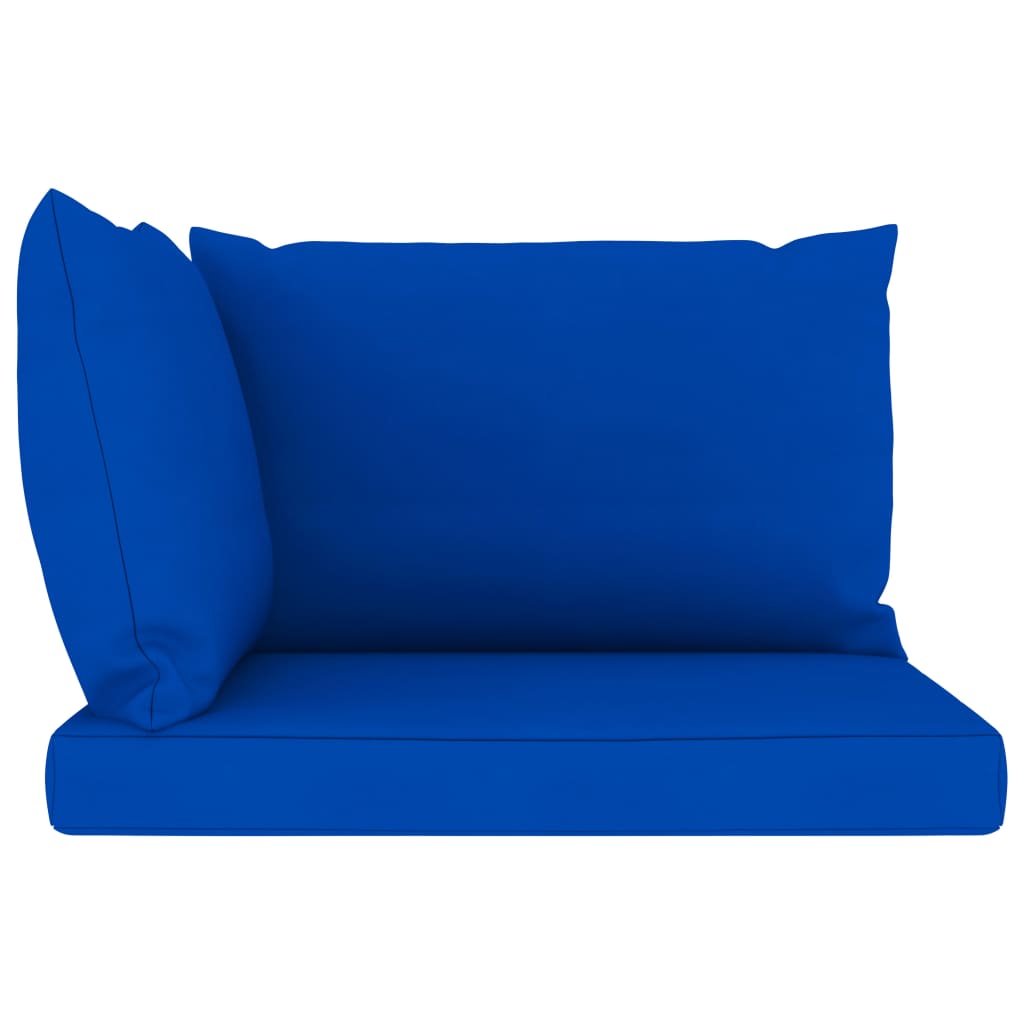Palettensofa-Auflagen 3 Stk. Blau Stoff