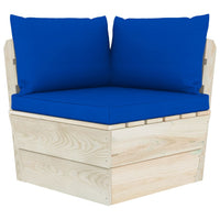 Thumbnail for Palettensofa-Auflagen 3 Stk. Blau Stoff