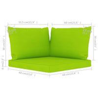 Thumbnail for Palettensofa-Auflagen 3 Stk. Hellgrün Stoff