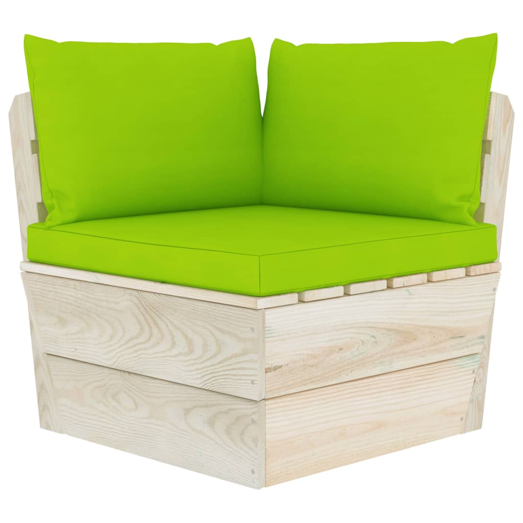 Palettensofa-Auflagen 3 Stk. Hellgrün Stoff