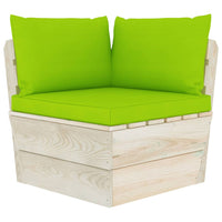 Thumbnail for Palettensofa-Auflagen 3 Stk. Hellgrün Stoff