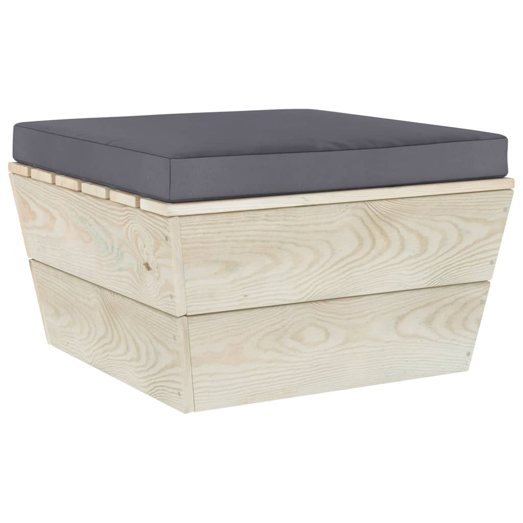 Palettenkissen 60x60x6 cm Anthrazit Stoff