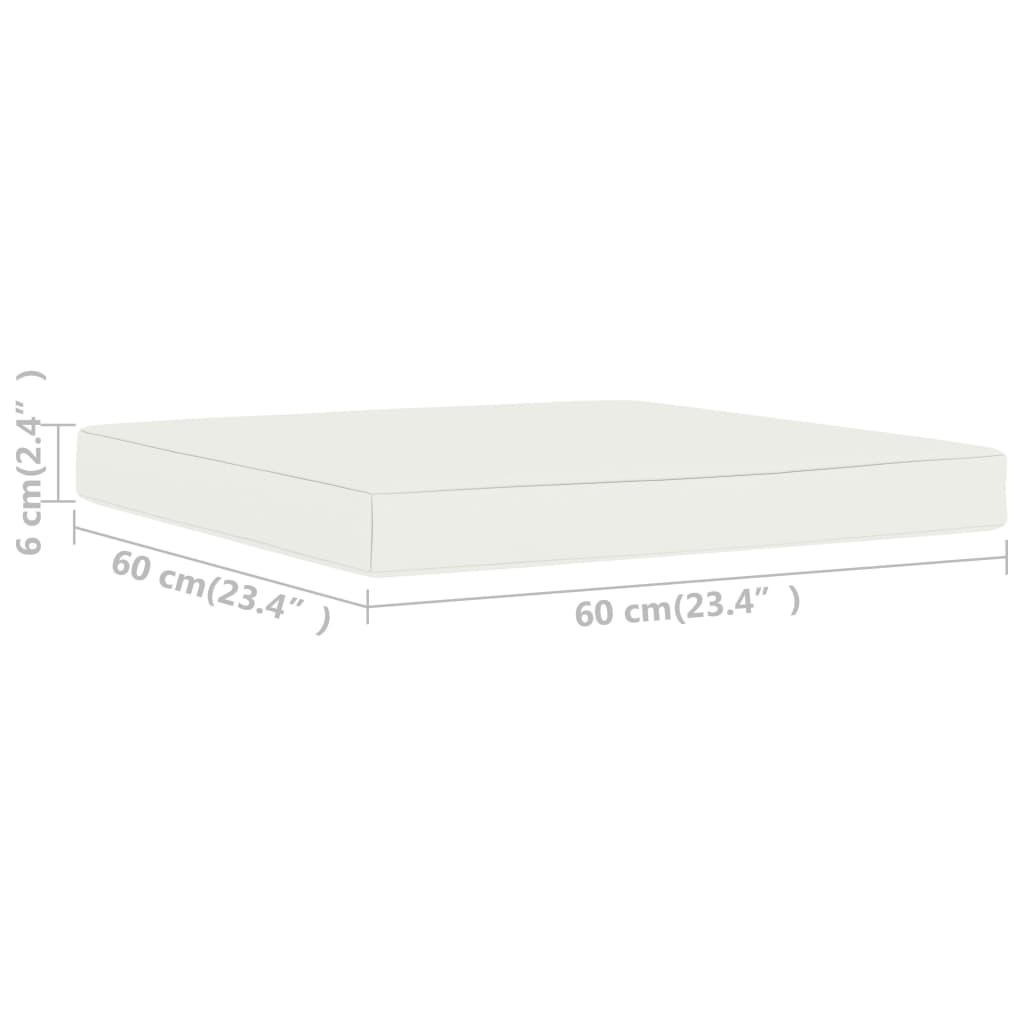 Palettenkissen Creme 60x60x6 cm Oxford-Gewebe