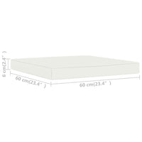 Thumbnail for Palettenkissen Creme 60x60x6 cm Oxford-Gewebe