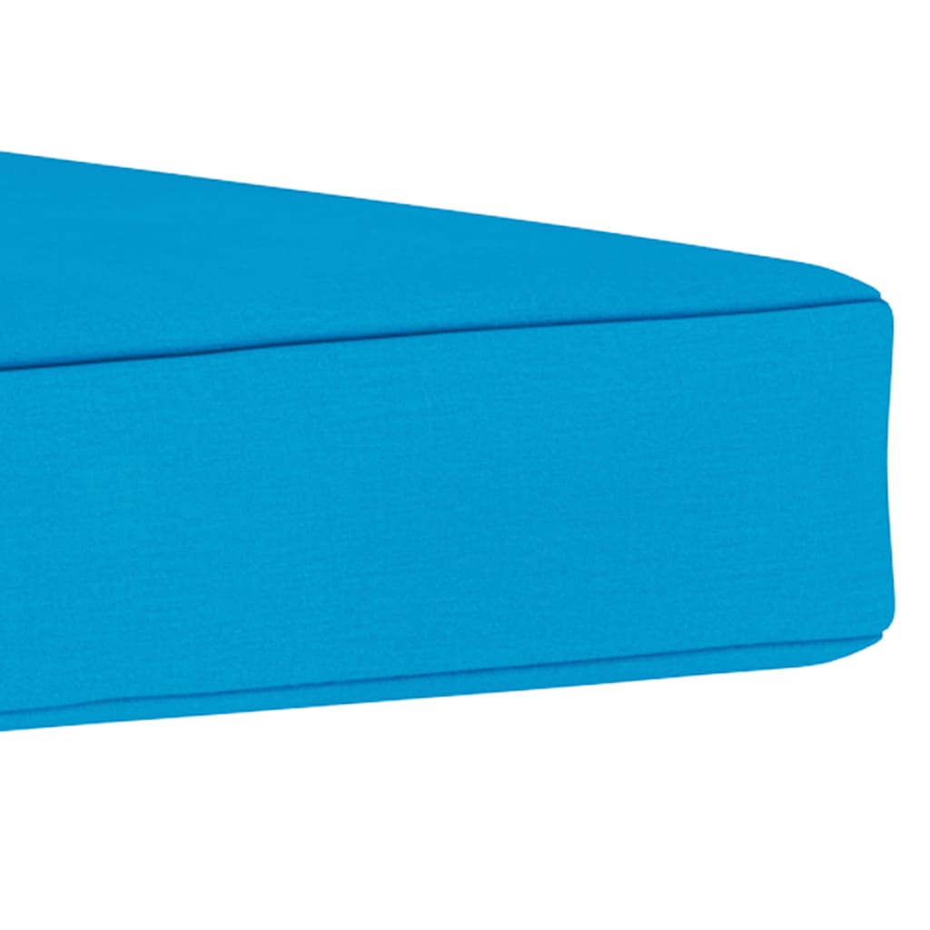 Palettenhocker-Auflage Hellblau Stoff