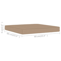 Thumbnail for Palettenkissen Taupe 60x60x6 cm Oxford-Gewebe