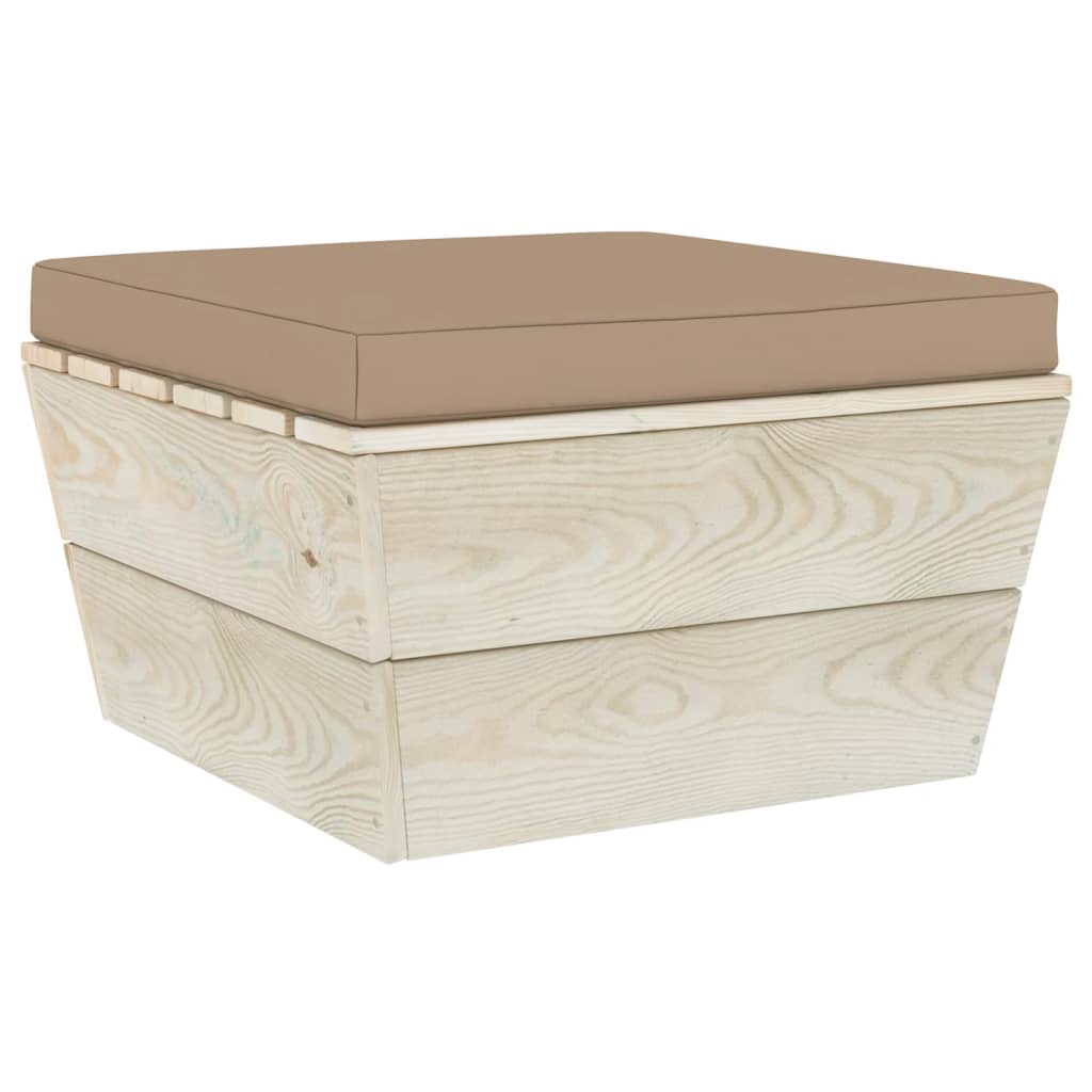 Palettenkissen Taupe 60x60x6 cm Oxford-Gewebe