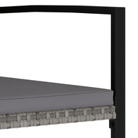 Thumbnail for Garten-Essstühle 2 Stk. Poly Rattan Grau