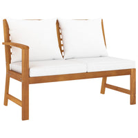 Thumbnail for 4-tlg. Garten-Lounge-Set mit Auflagen Creme Massivholz Akazie