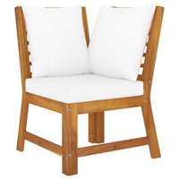 Thumbnail for 4-tlg. Garten-Lounge-Set mit Auflagen Creme Massivholz Akazie